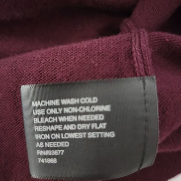 J. Ferrar Mens Pullover Sweater Sz XL Long Sleeve V-Neck Deep Plum Golf T Time - Picture 10 of 11